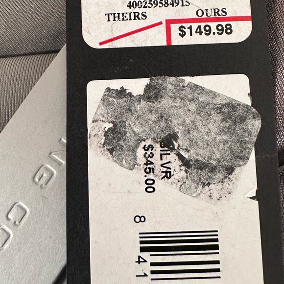 Halston Heritage Short Metallic Silver A-line Cape Sleeve V-Neck Dress Size10 NW - Picture 15 of 16